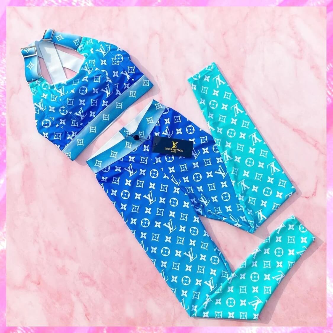 Monogram Ombre' Dri Fit Yoga Set 