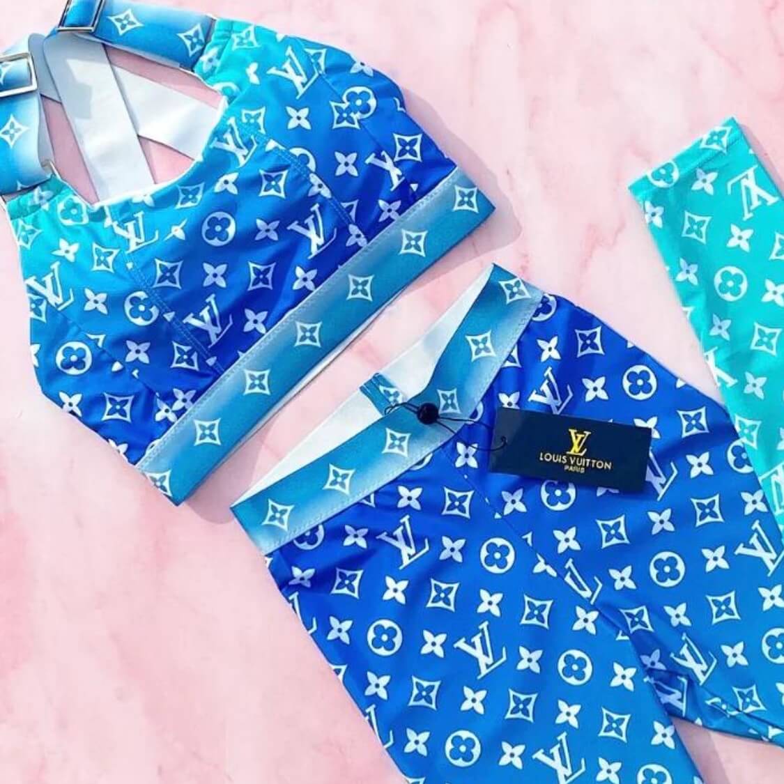 Monogram Ombre' Dri Fit Yoga Set 