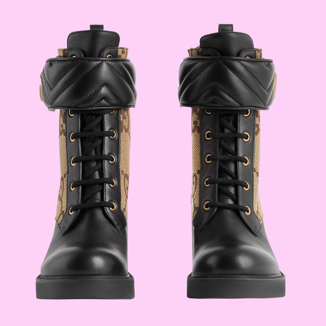 Monogrammed Heeled Ankle Boots 