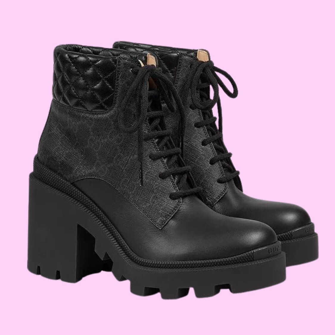 Platform High Block Heel Ankle Boots