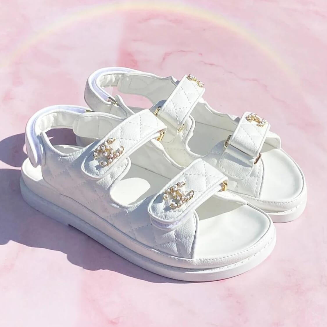 Quilted Leather Sandals 
