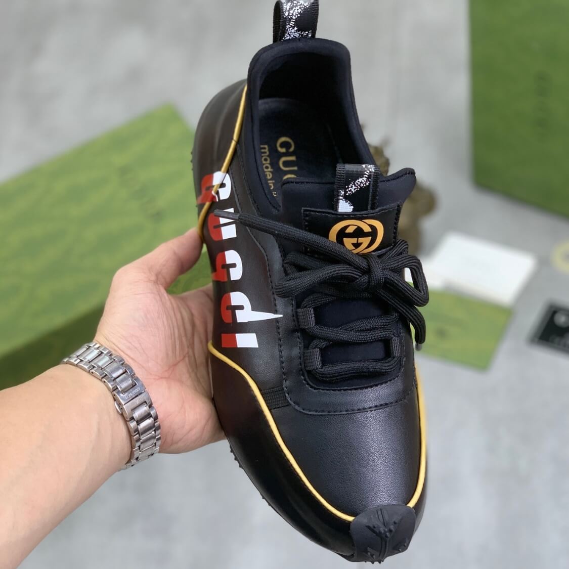 Seamless Grip Sole Monogram Sneakers 
