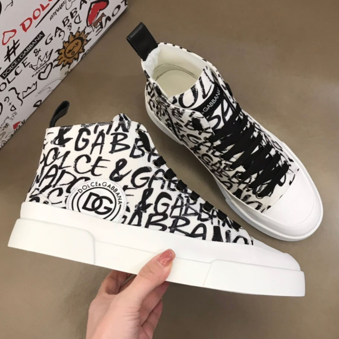 Signature Canvas High Top Sneakers