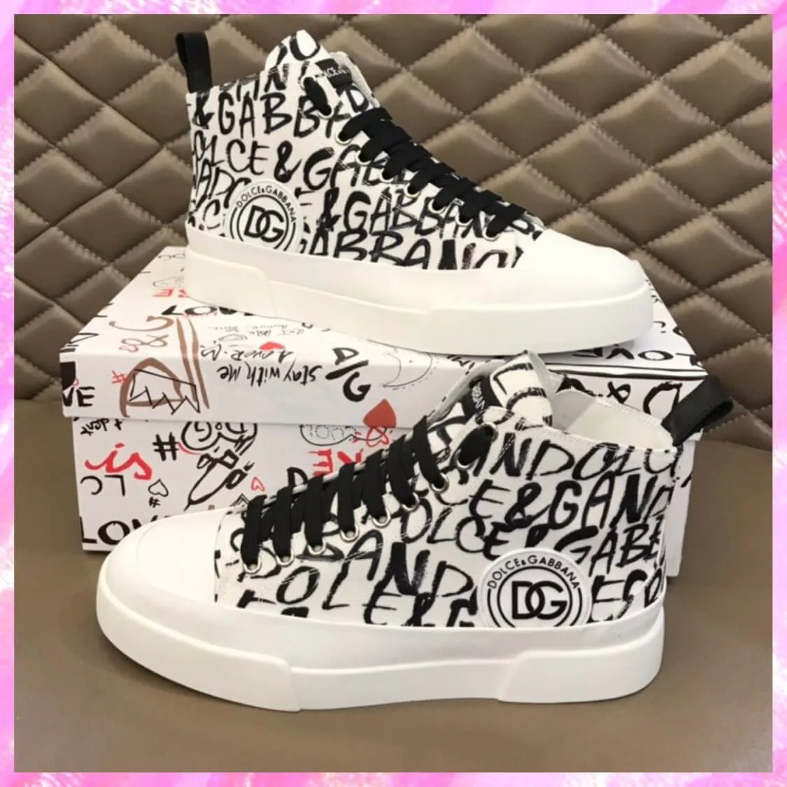 Signature Canvas High Top Sneakers