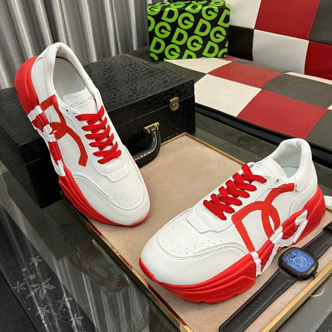 Thick Sole Monogram Sneakers
