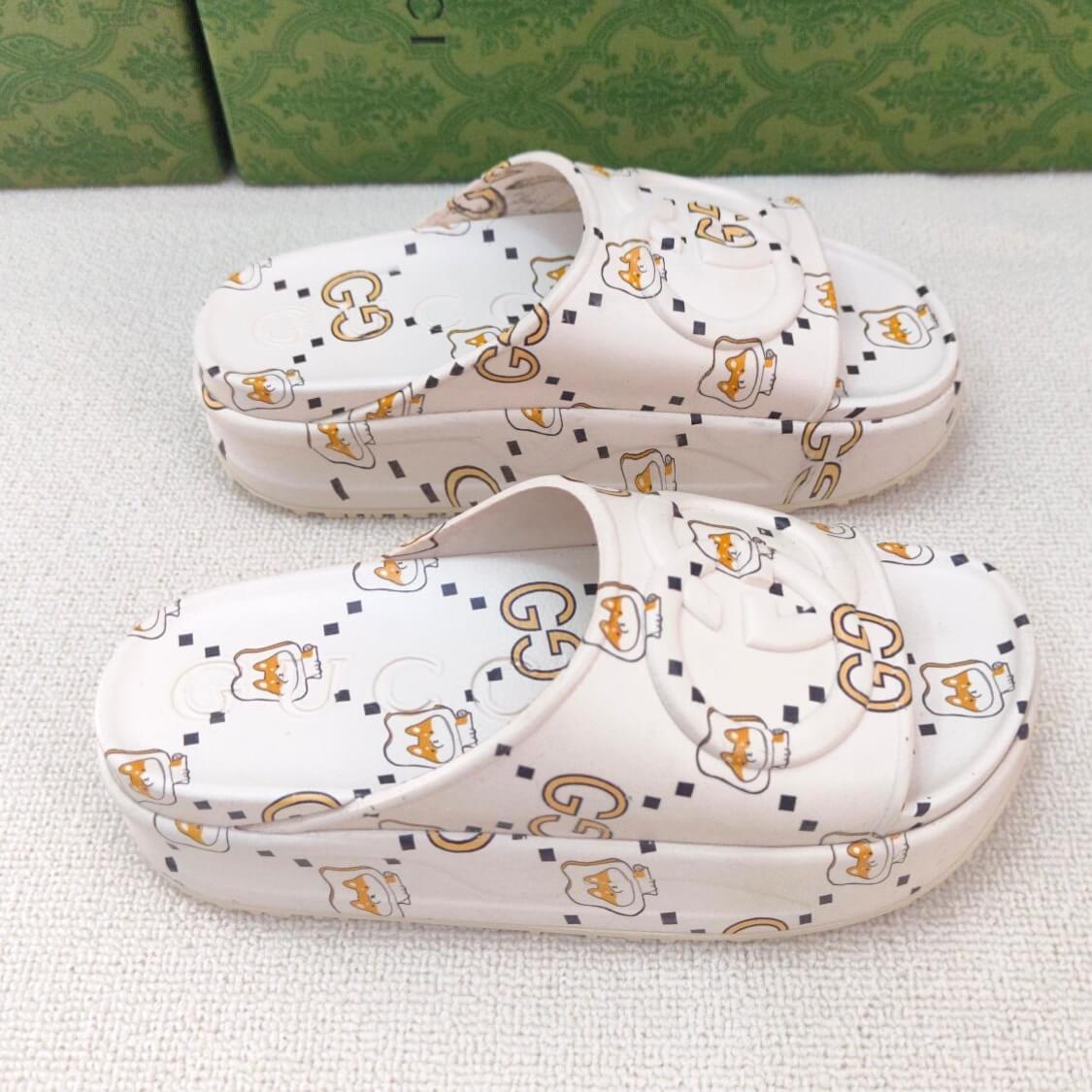 Web G Monogram Slide Sandals