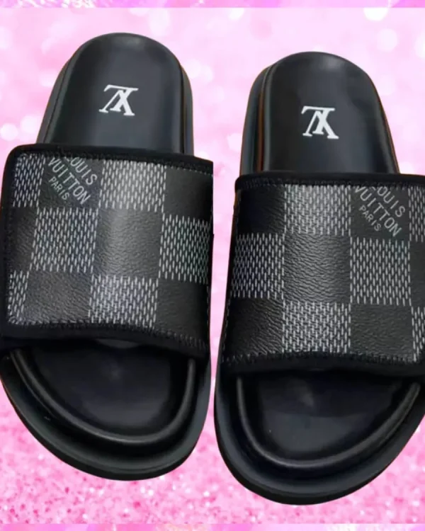 Adjustable Velcro Strap Slide Sandals