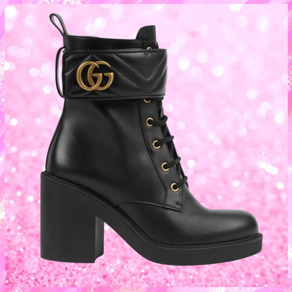 Ankle Strap Leather Heeled Boots