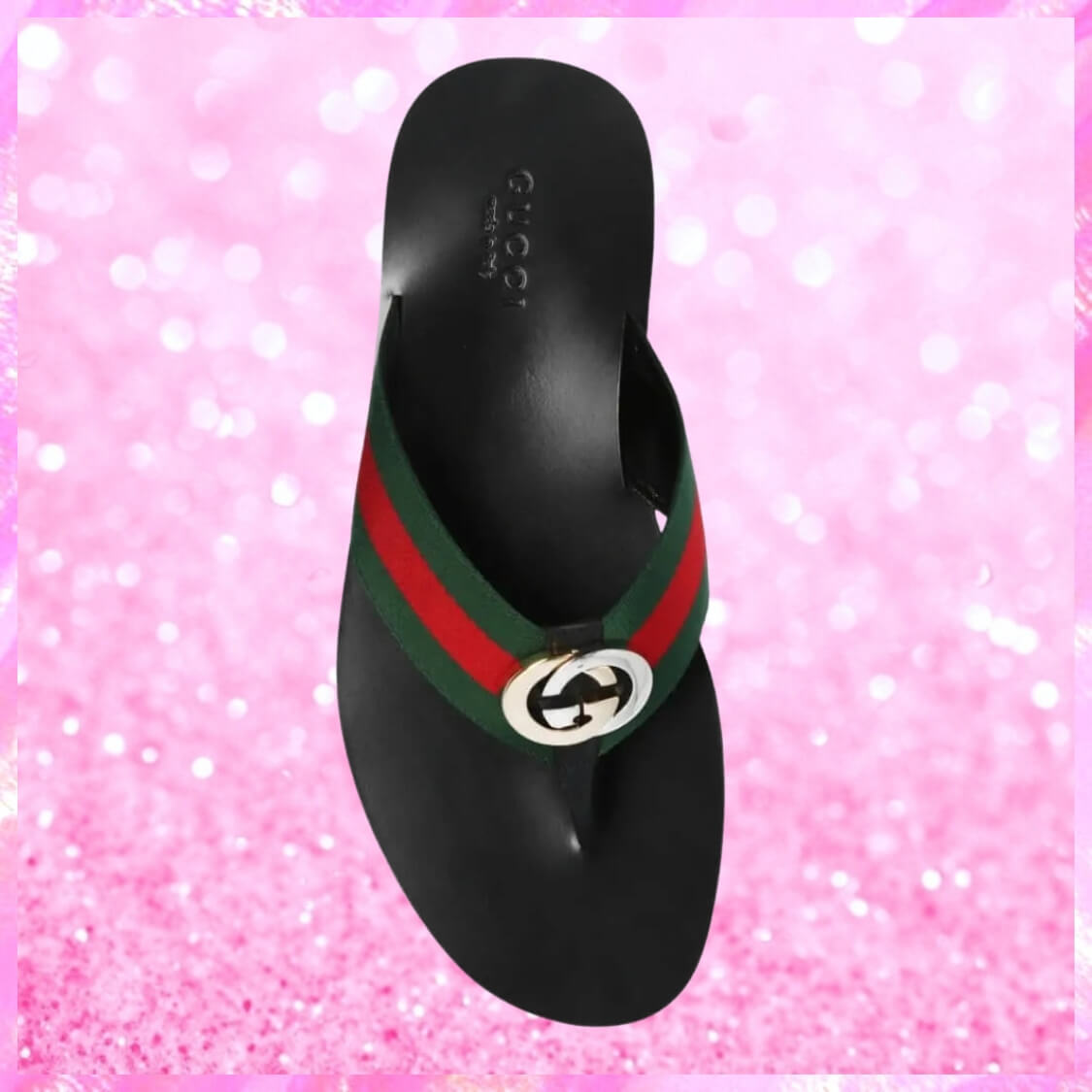 Canvas Thong Sandals In Black