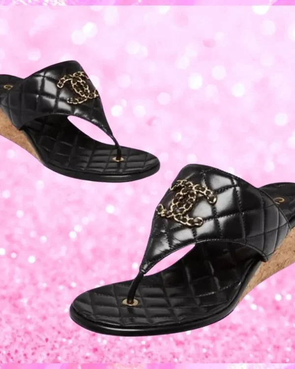 Charm Chain Wedge Sandals