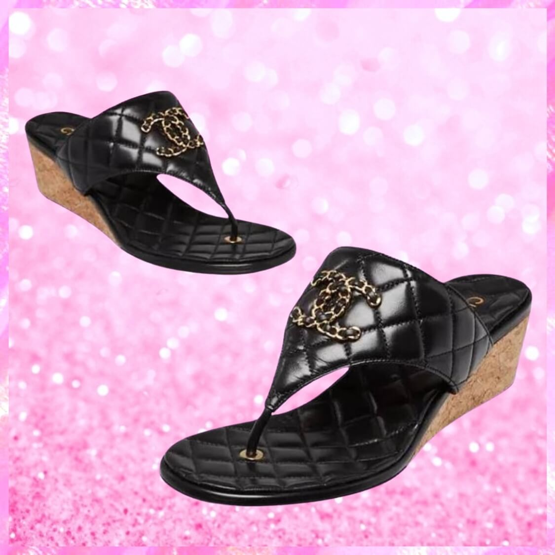 Charm Chain Wedge Sandals