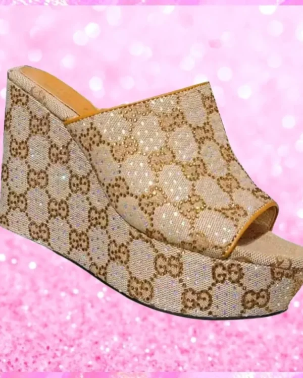 Crystal Web G Wedge Sandals
