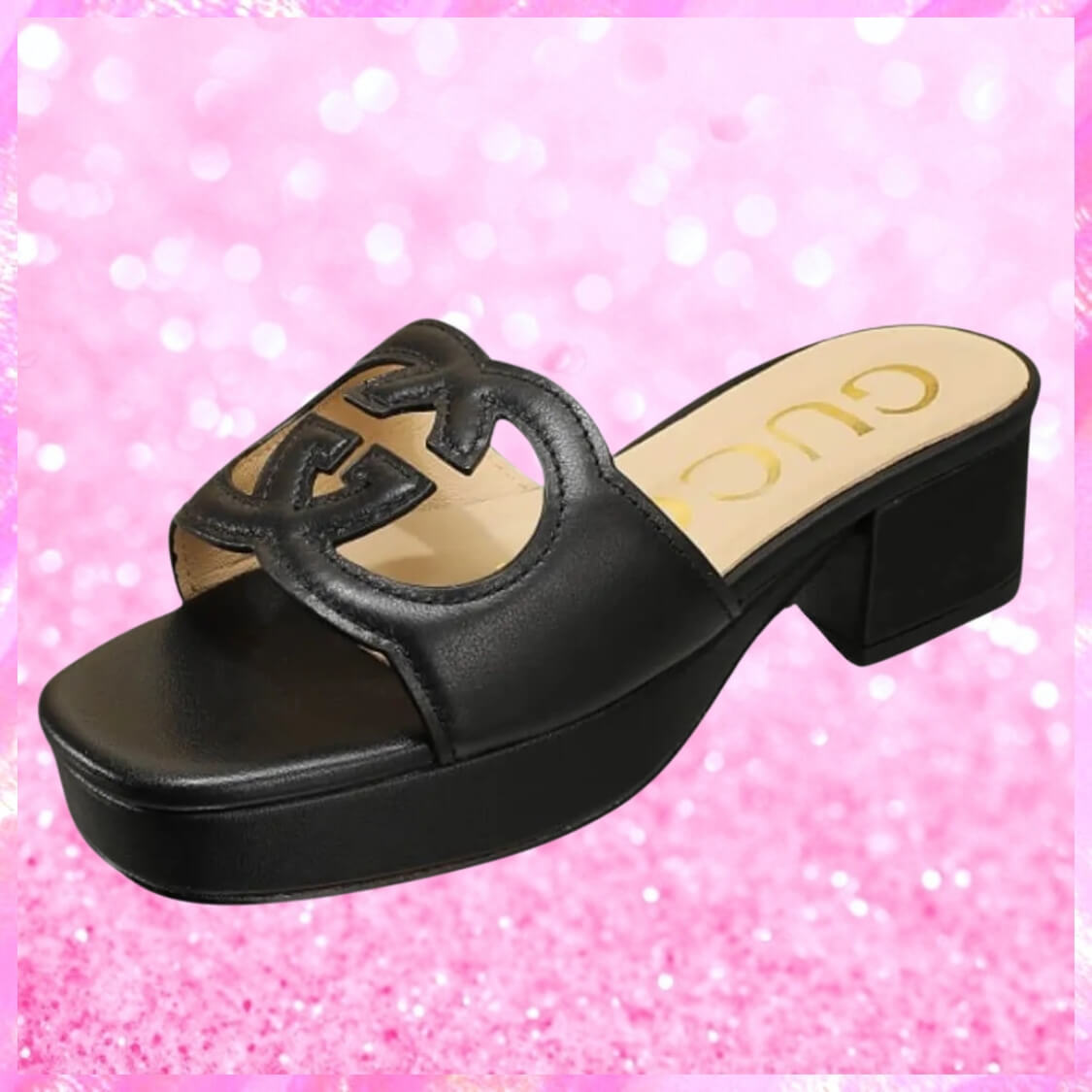 Cut Out Logo Mule Sandals