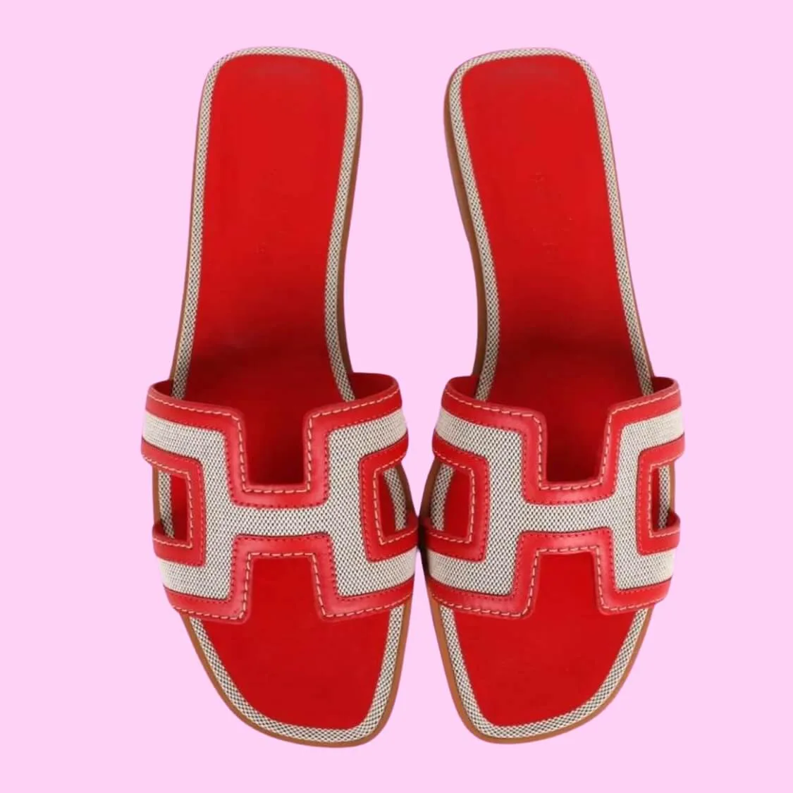 Cut-out Logo Sandal In Red