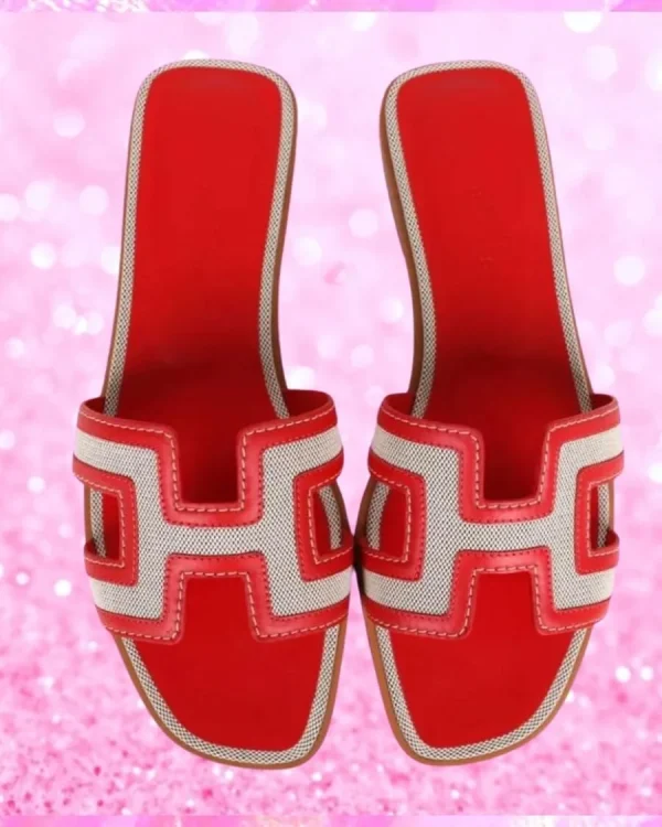 Cut-out Logo Sandal In Red