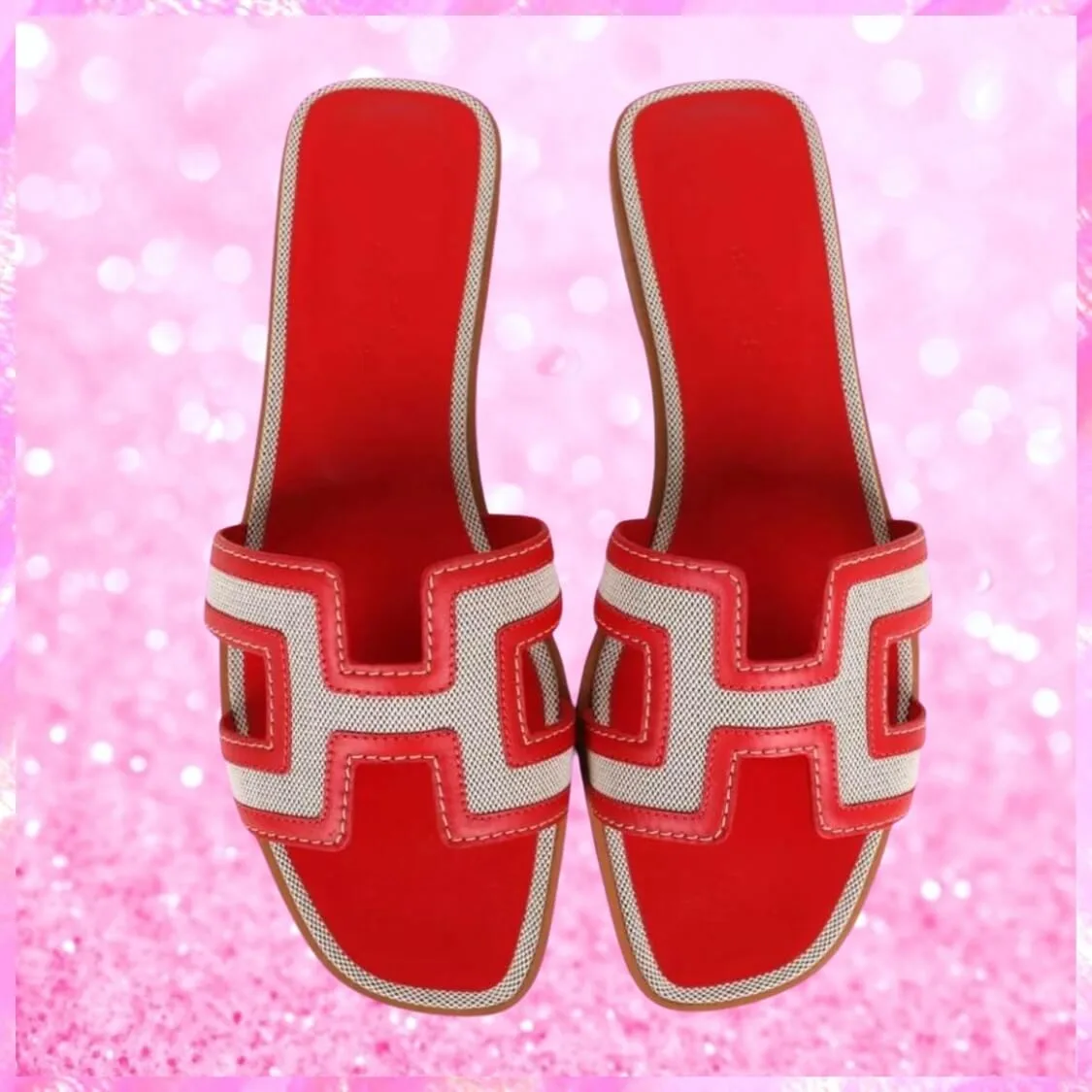 Cut-out Logo Sandal In Red