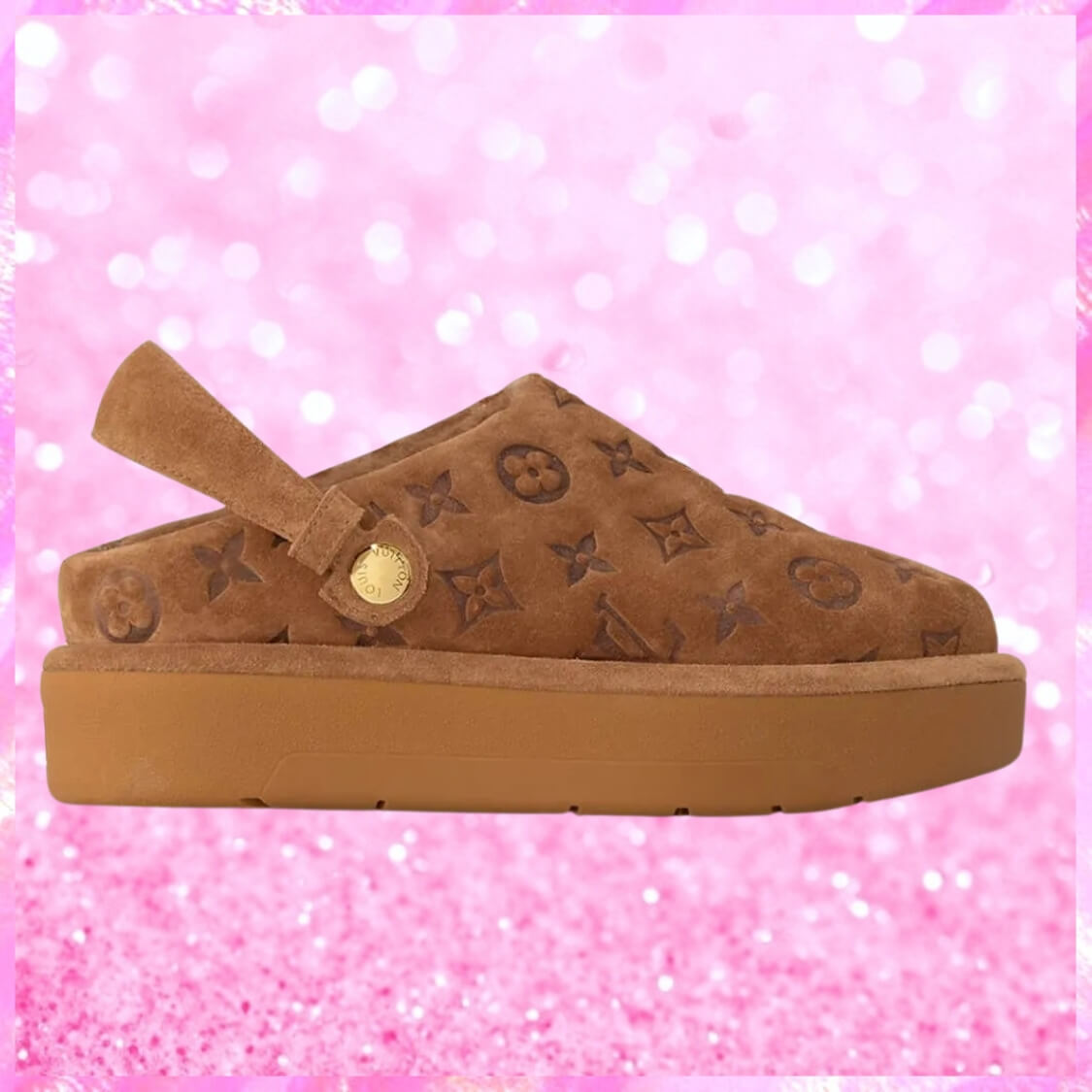 Embossed Aspen Platform Clog In Tan