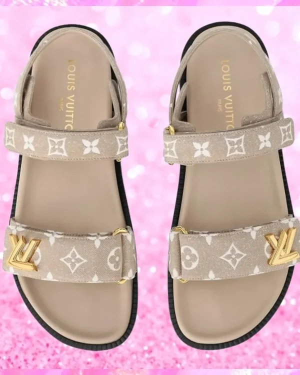 Flat Comfort Sandals In Beige