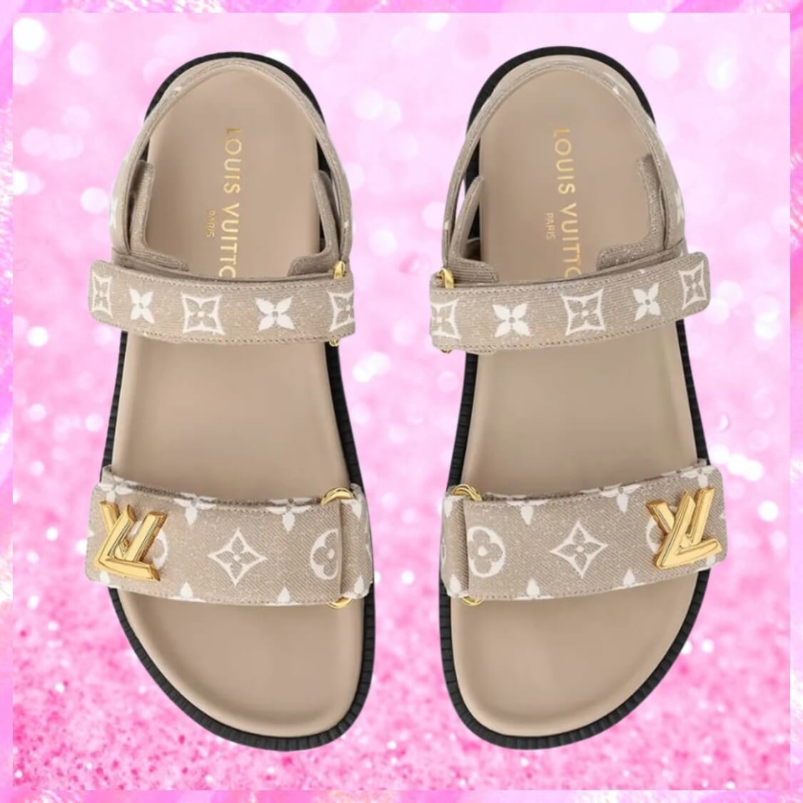 Flat Comfort Sandals In Beige