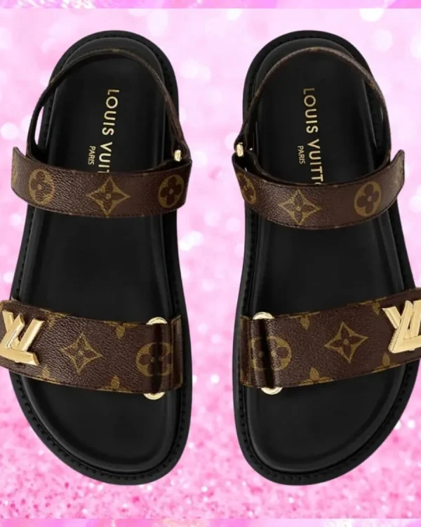 Flat Comfort Sandals In Classic Brown
