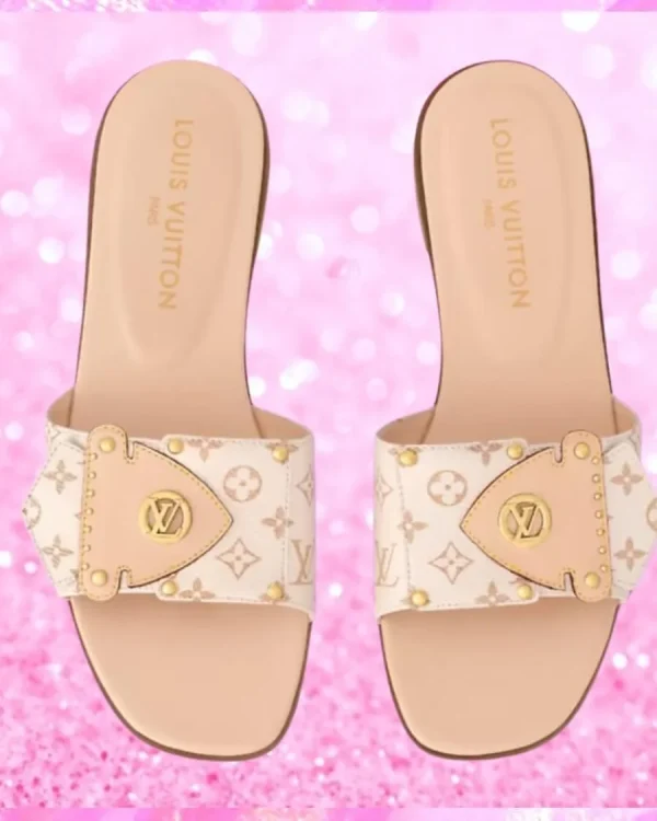 Flat Mule In Beige