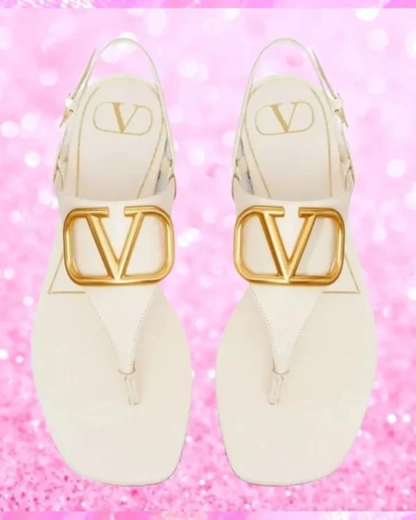 Flat Thong Sandal In White