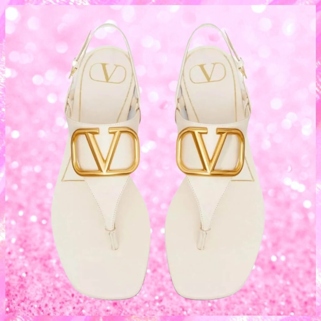 Flat Thong Sandal In White