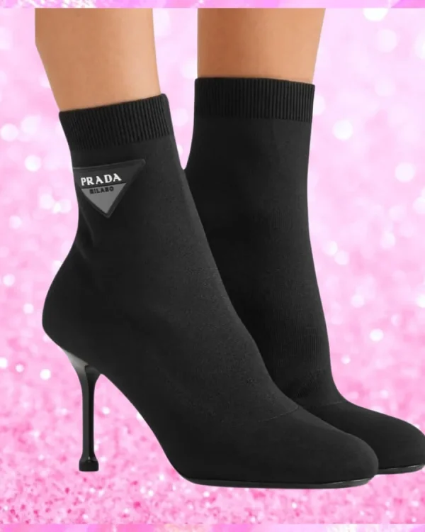 Heel Stretch Fabric Silhouette Ankle Boots