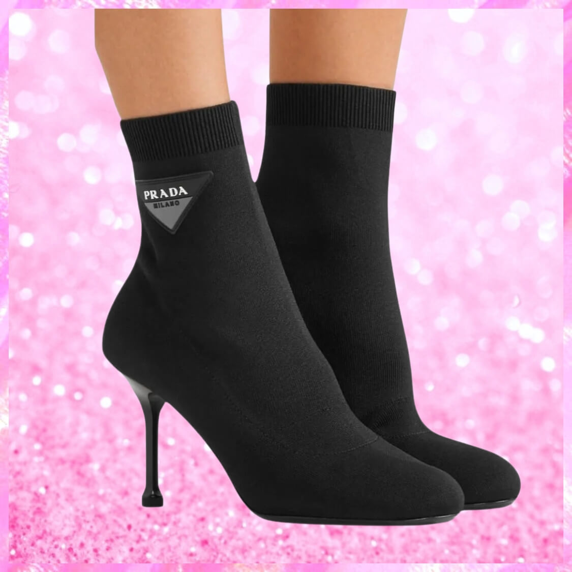 Heel Stretch Fabric Silhouette Ankle Boots