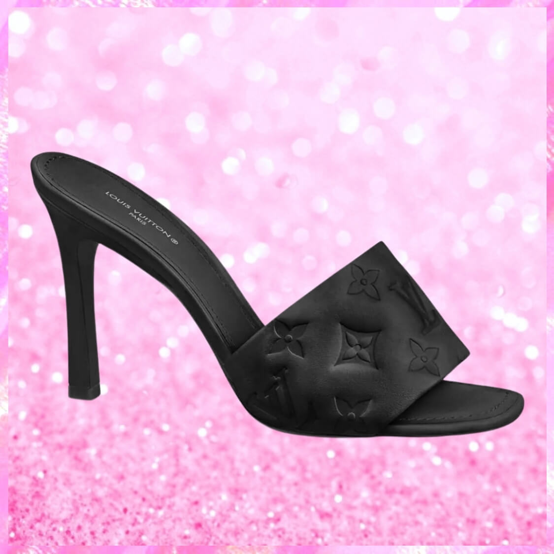 Heeled Revival Mule Sandals In Black