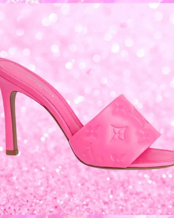 Heeled Revival Mule Sandals In Pink