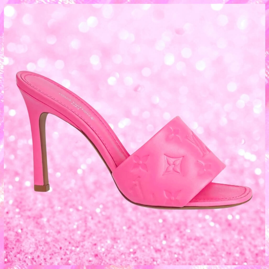 Heeled Revival Mule Sandals In Pink