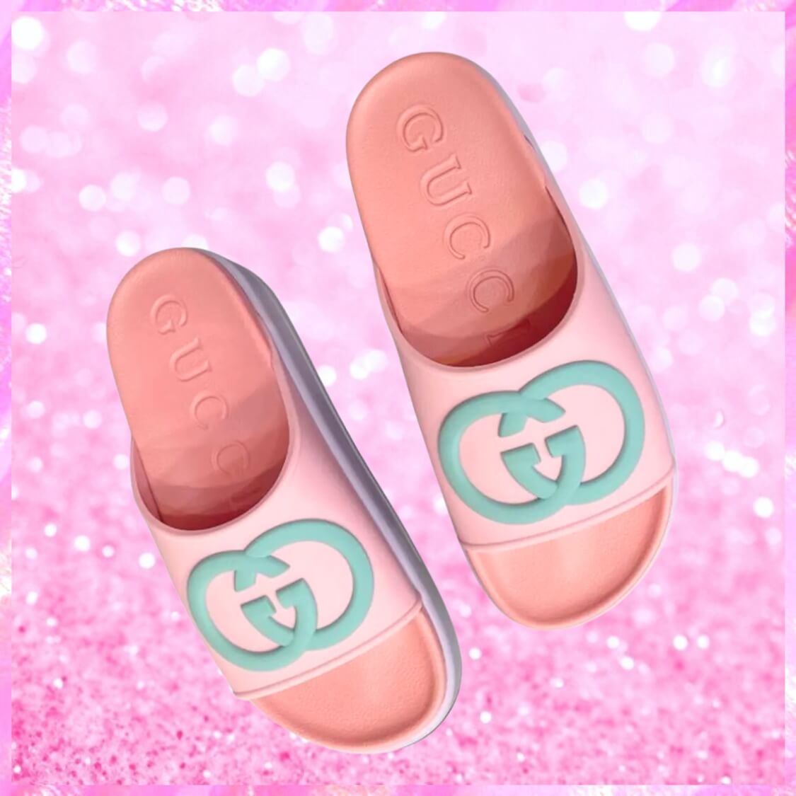 Interlocking Logo Platform Slides In Pink