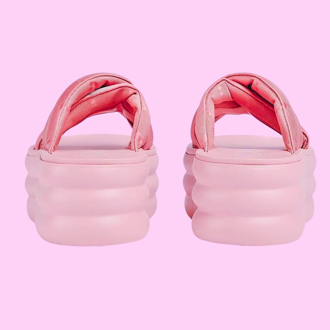Jacquard Platform Slides In Pink