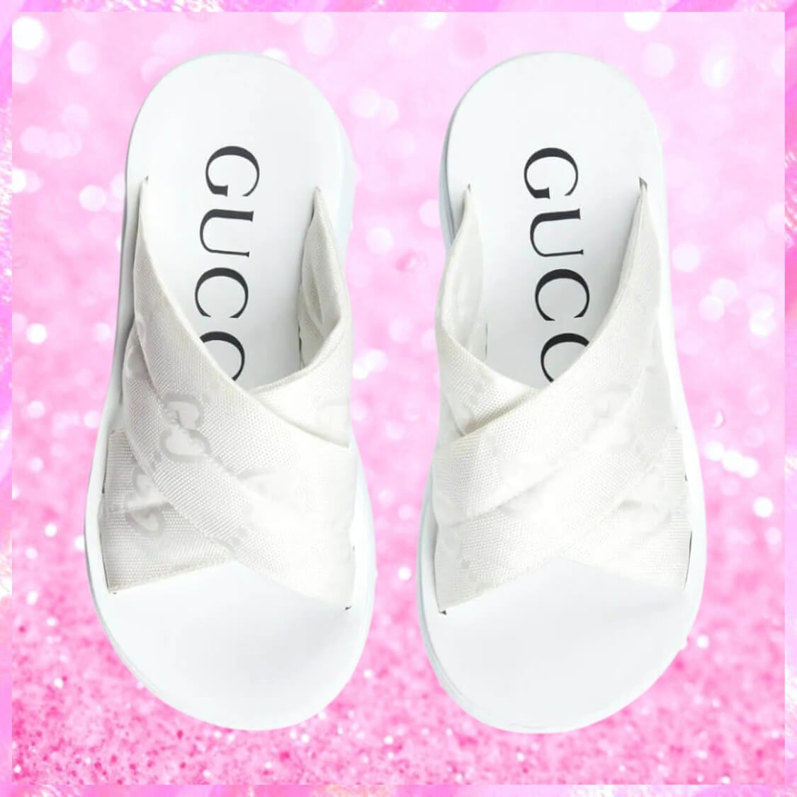 Jacquard Platform Slides In White
