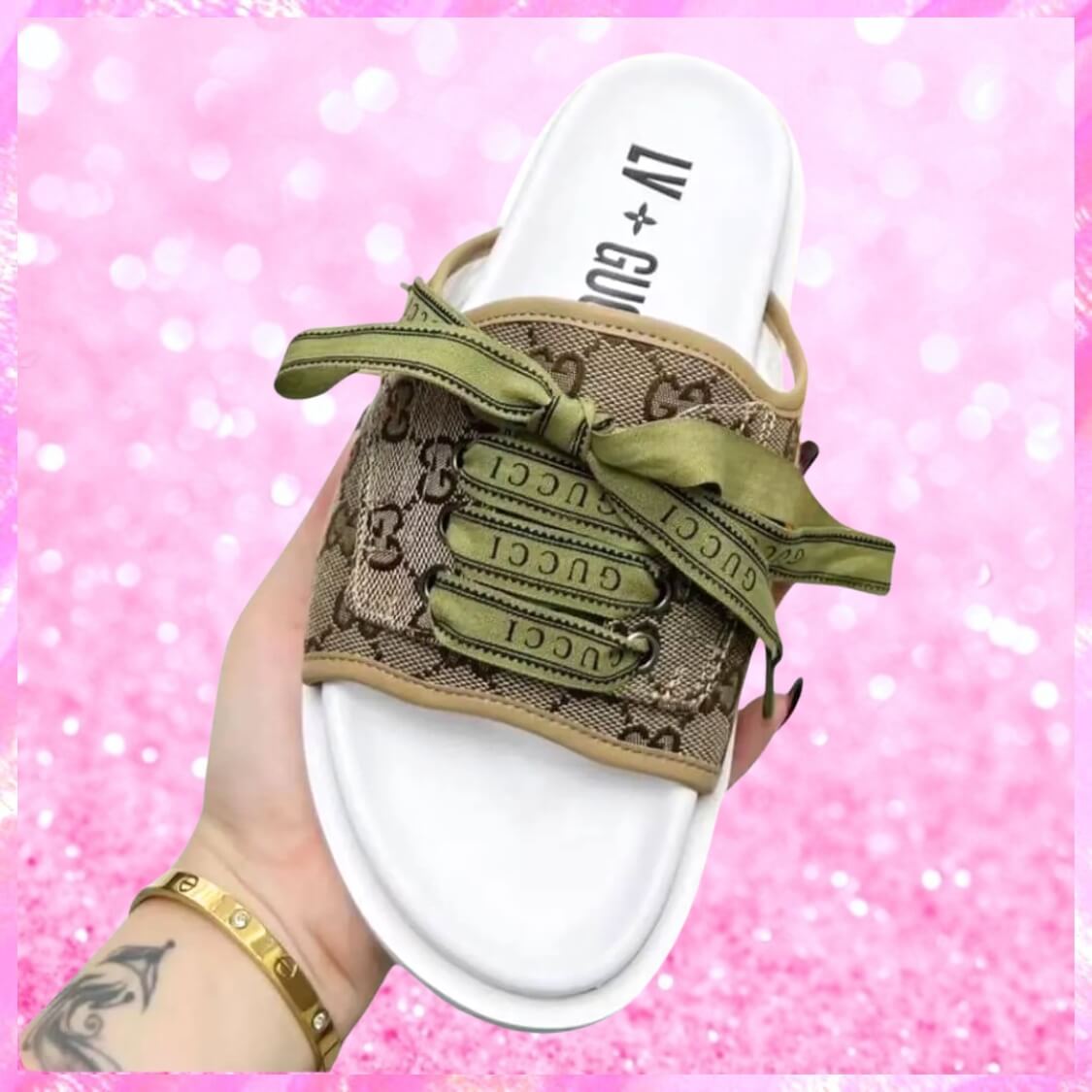 Lace Up Slide Mule Sandals