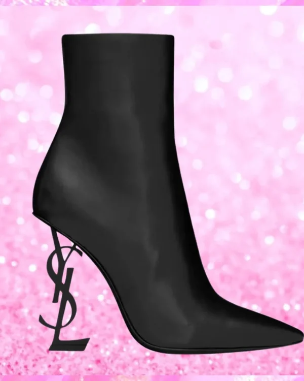 Leather Booties In Black