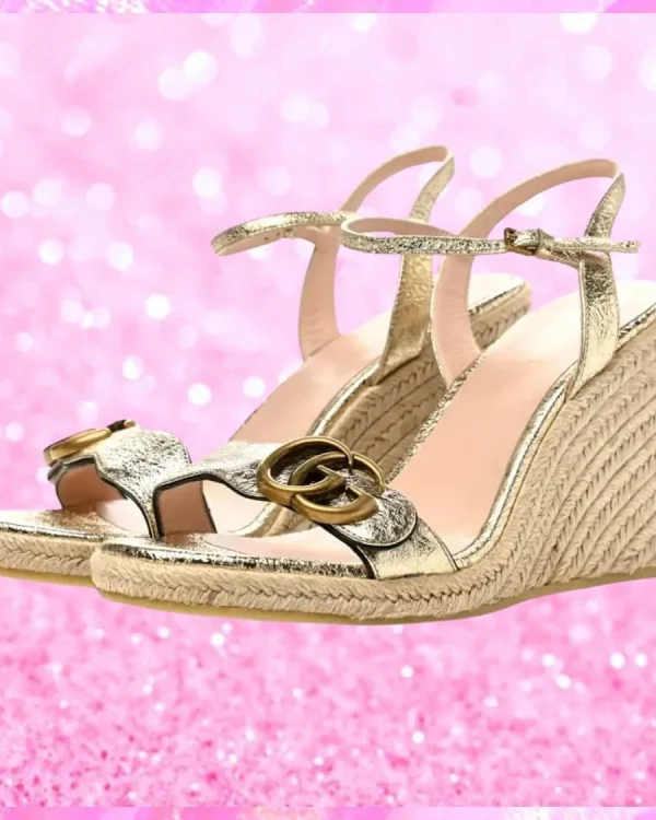 Leather Platform Espadrille Sandals