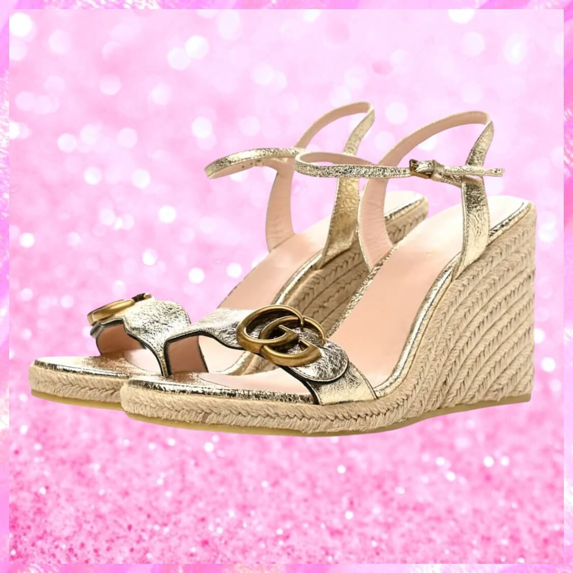 Leather Platform Espadrille Sandals
