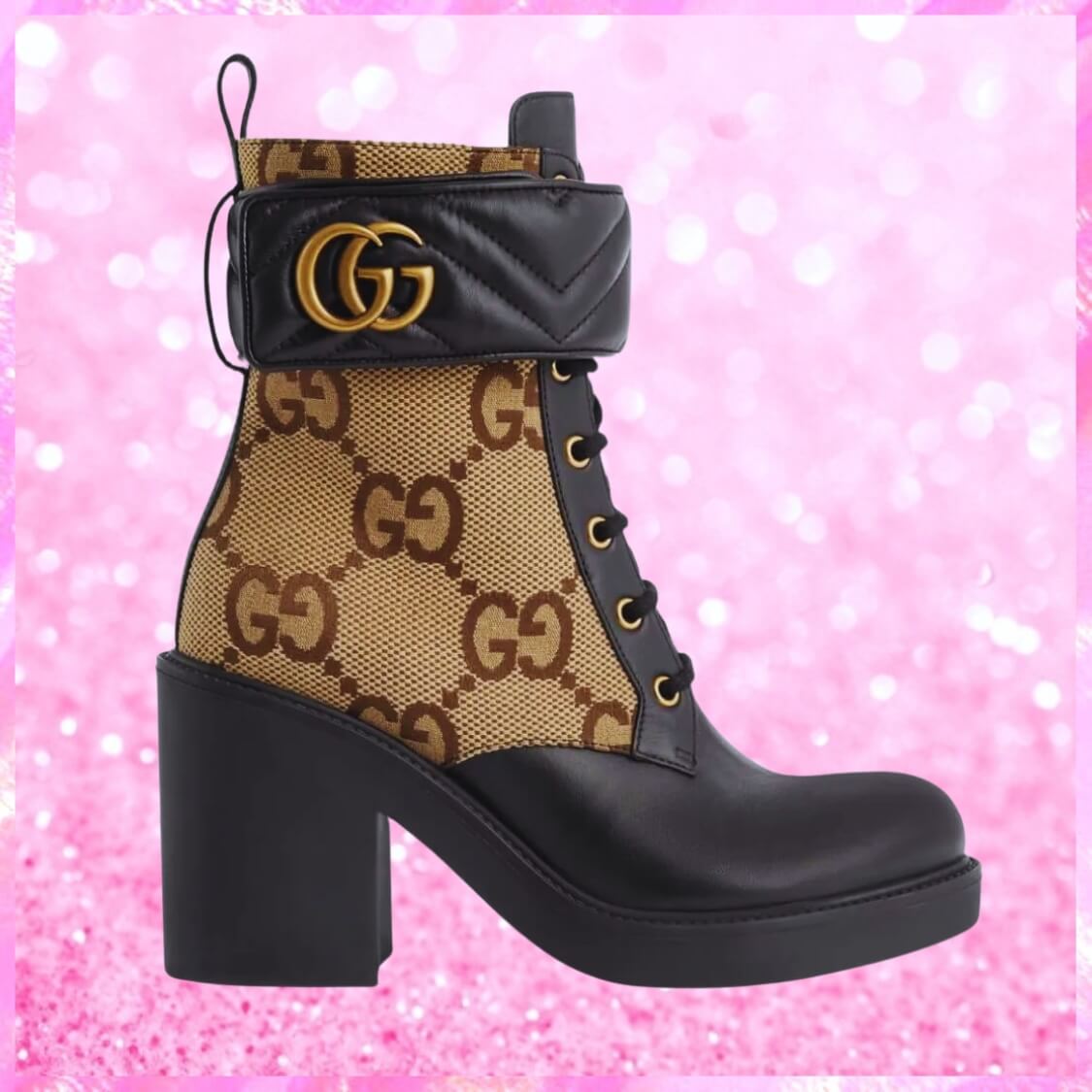 Monogrammed Marmont Ankle Boots In Beige