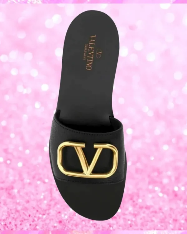 Monogram Plaque Slip-On Sandals