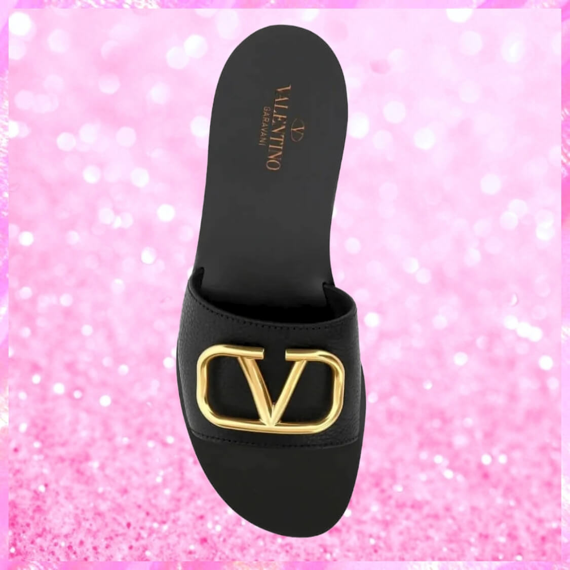 Monogram Plaque Slip-On Sandals