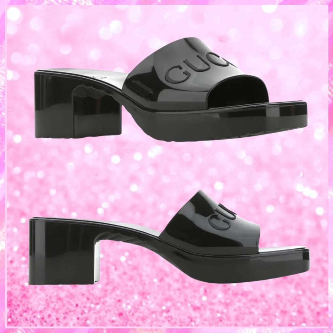 Monogram Rubber Slide Sandals