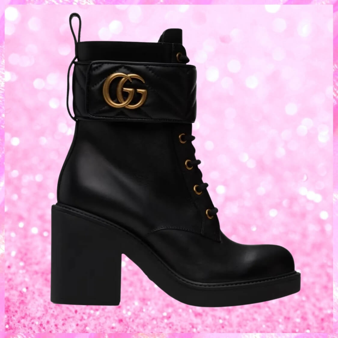 Monogrammed Marmont Ankle Boots In Black