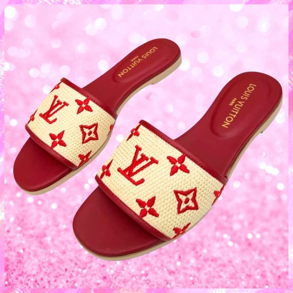 Mule Sandals In Red