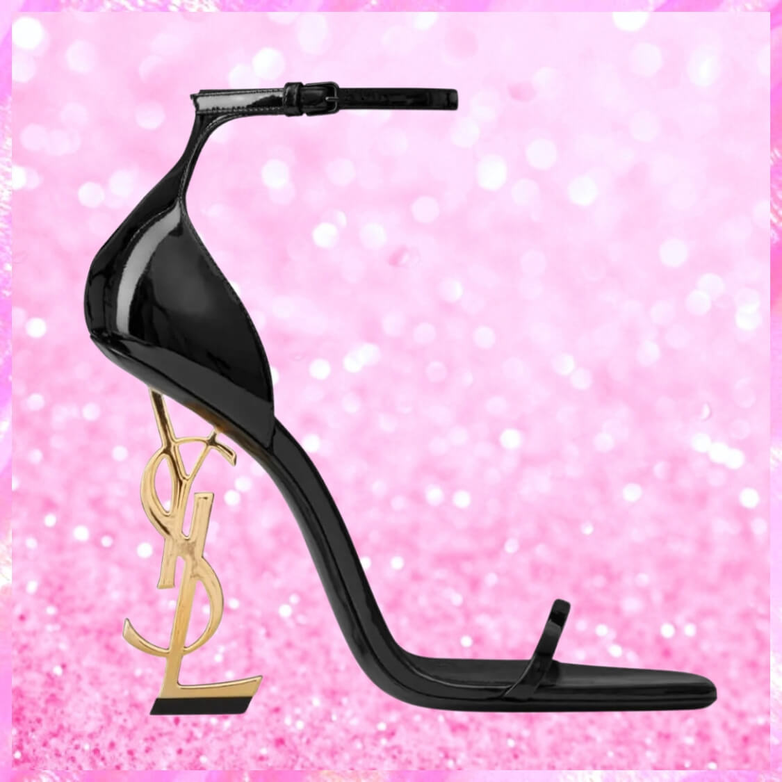 Patent Leather Sandals In Black