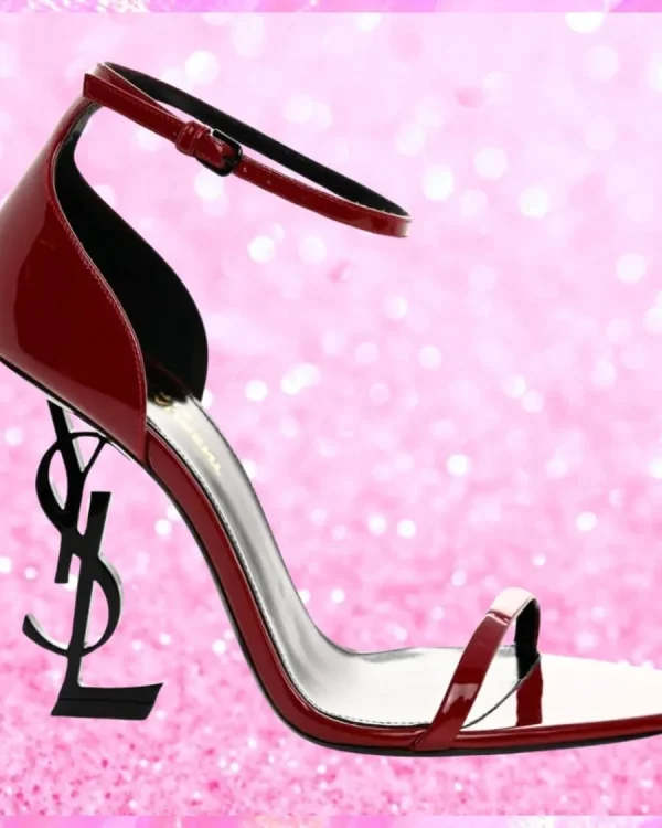 Patent Leather Sandals In Hot Red