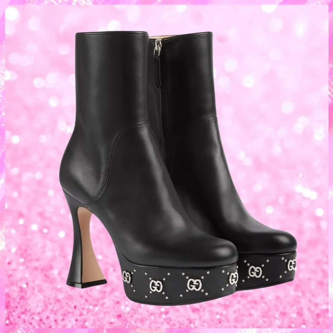 Platform Boot With Silver GG Studs