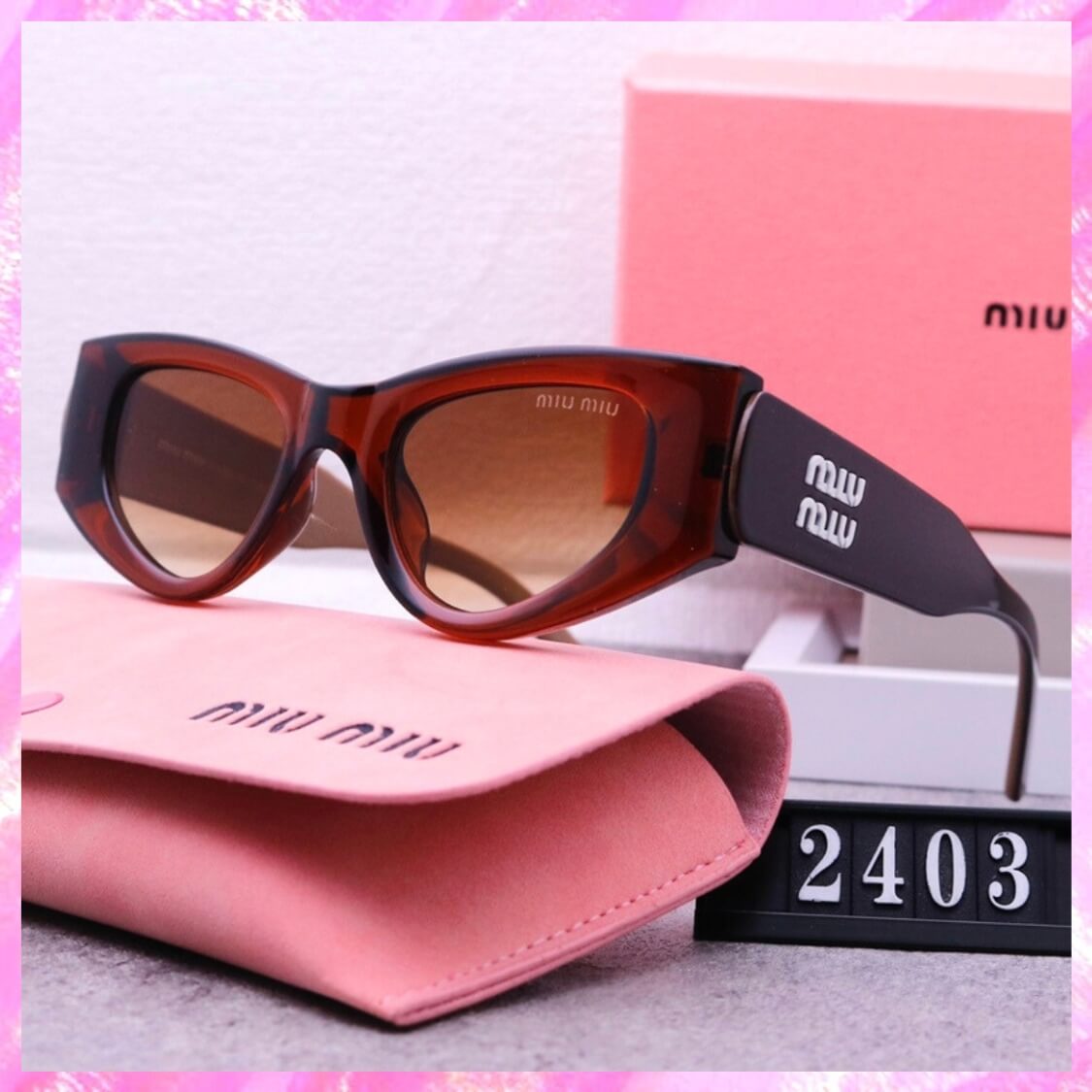 Designer UV Sunglasses Brown