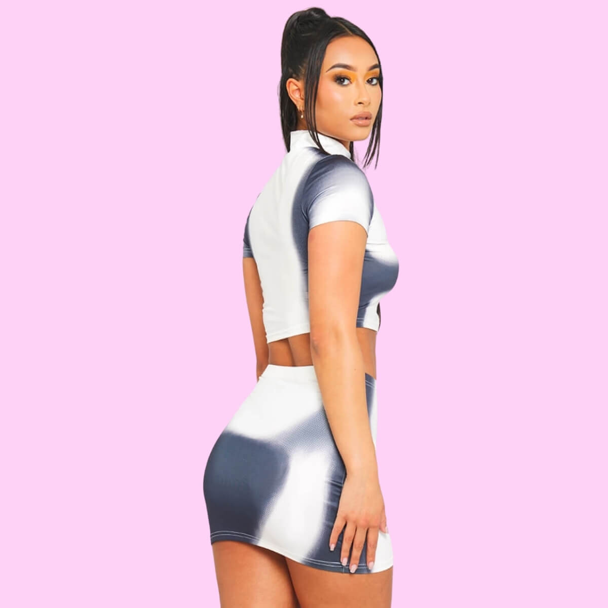 Crop Top And Mini Skirt Set